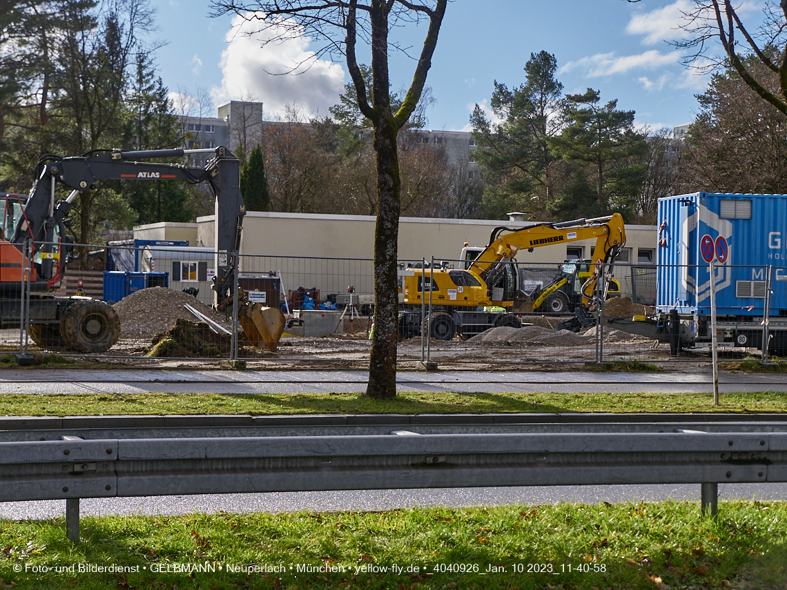 10.01.2023 - Baustelle an der Quiddestraße Haus für Kinder in Neuperlach